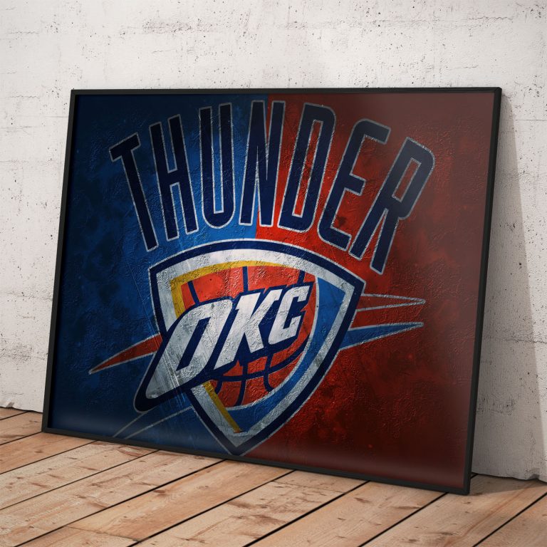 OKC Thunder NBA poster – basketbalový suvenír USA