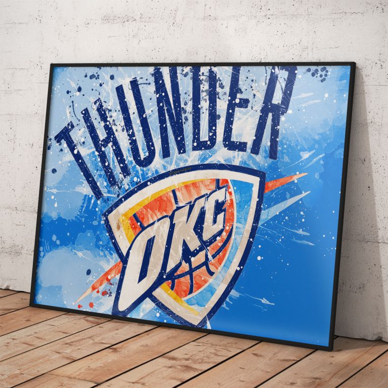 OKC Thunder NBA poster – basketbalový suvenír USA