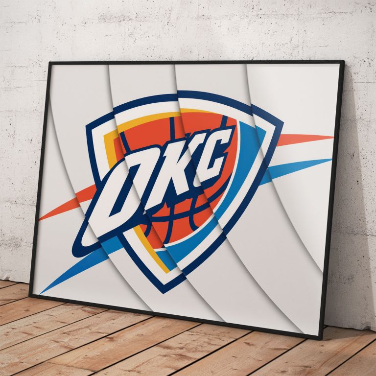 OKC Thunder NBA wall art – basketbalový obraz USA