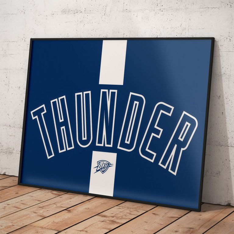 OKC Thunder NBA wall art – basketbalový obraz USA