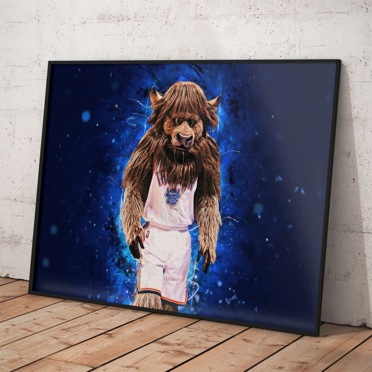 OKC Thunder NBA wall art – basketbalový obraz USA