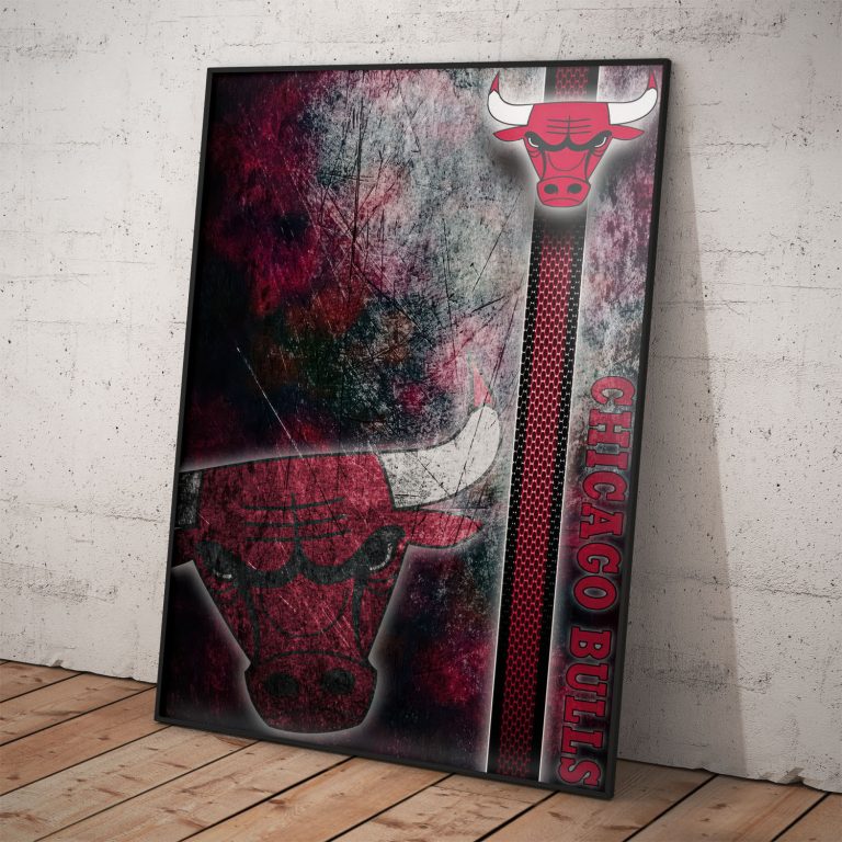 Chicago Bulls plagát s kvalitným pololesklým povrchom a žiarivými farbami.