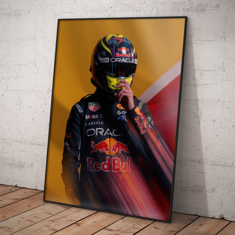 Plagát Isacka Hadjara v tíme RedBull na kvalitnom papieri.