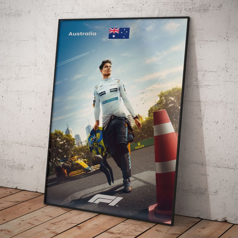 Plagát Lando Norris GP Austrália na kvalitnom pololesklom papieri
