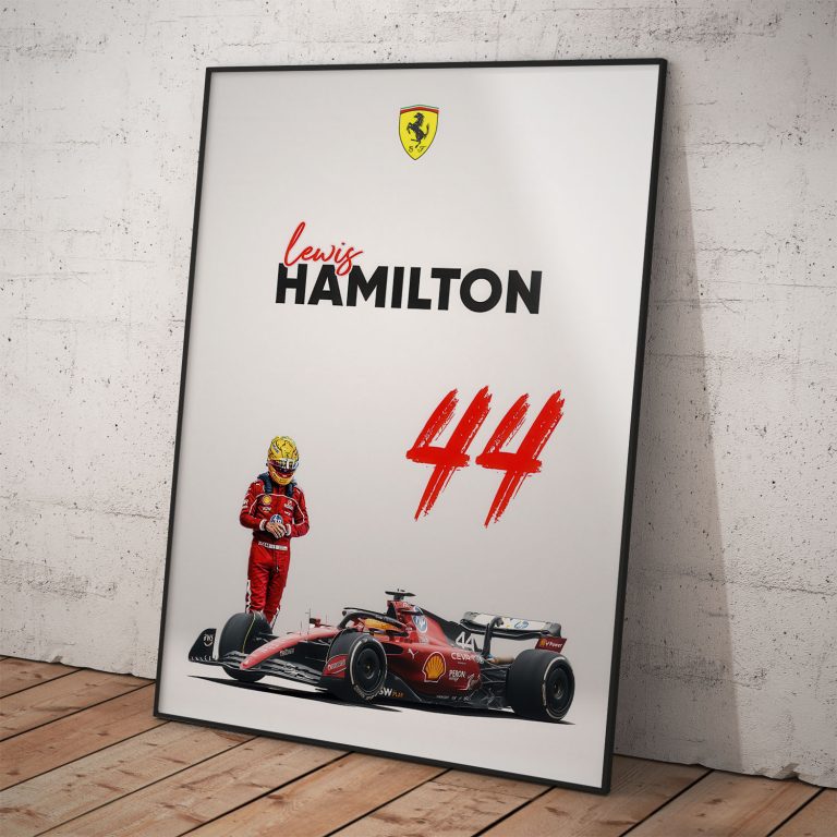 Lewis Hamilton športový plagát na kvalitnom pololesklom papieri s možnosťou rámovania