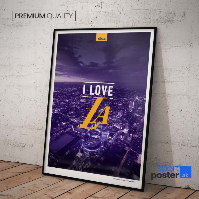 Plagát Los Angeles Lakers s kvalitným pololesklým papierom a žiarivou tlačou