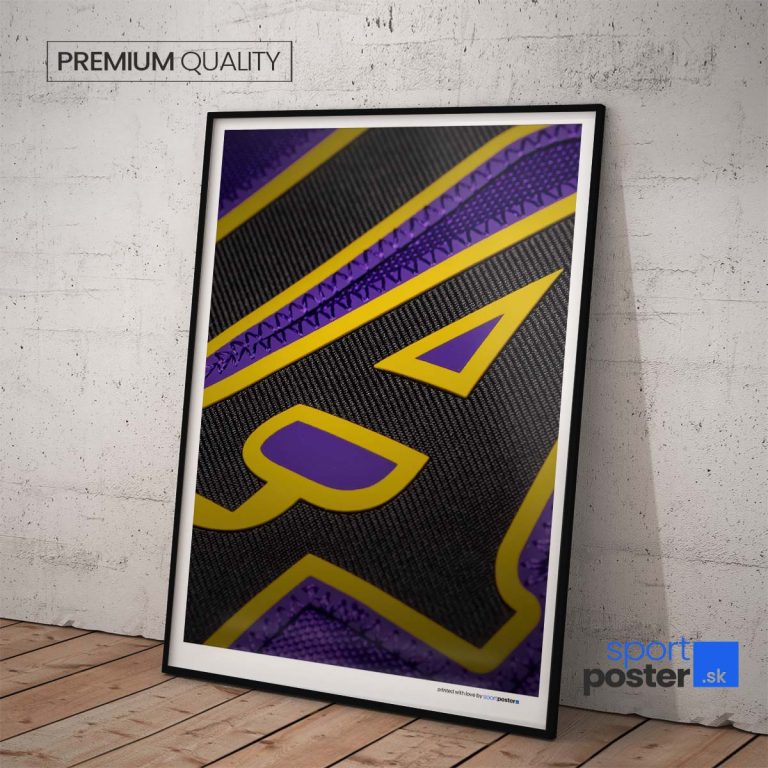 Plagát Los Angeles Lakers s logom na kvalitnom pololesklom papieri.