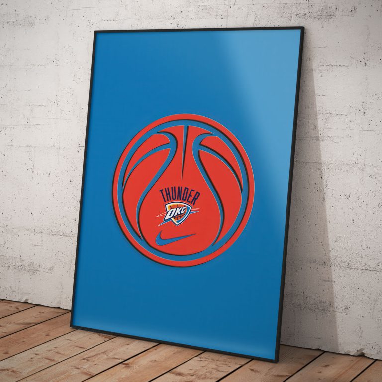 OKC Thunder poster – NBA basketbalový tím z USA