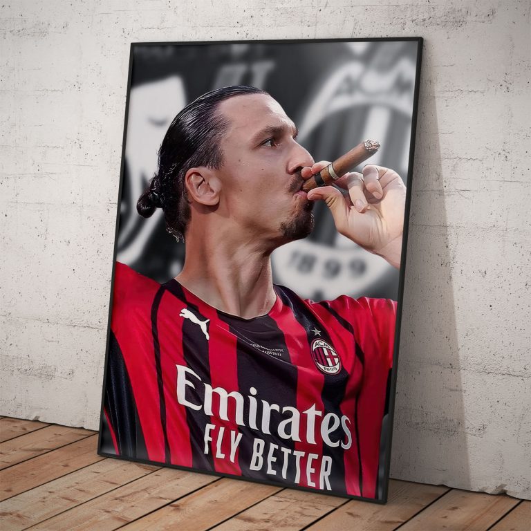 Plagát Zlatana Ibrahimovića s cigarou, kvalitný papier, rôzne veľkosti