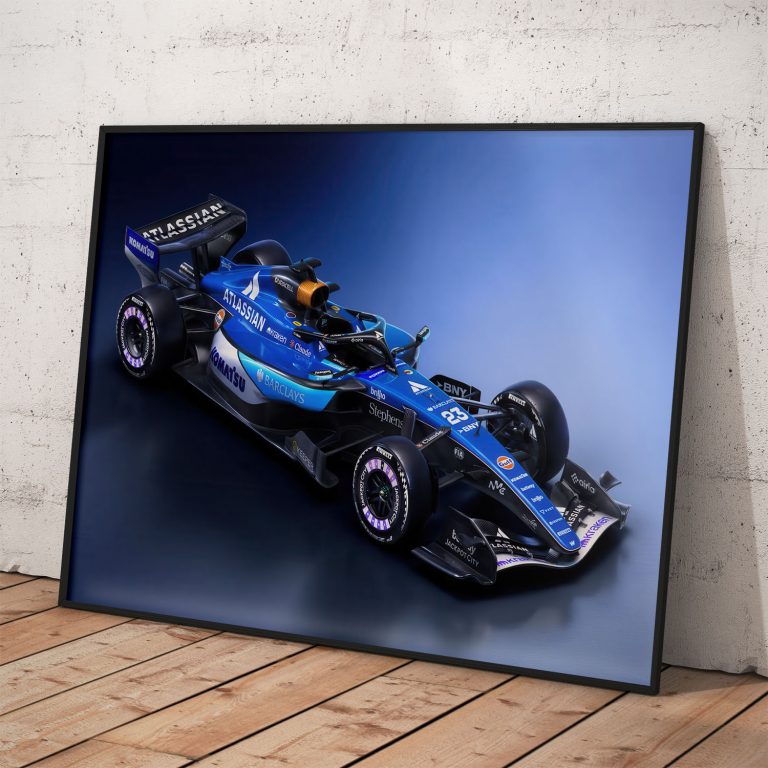 Originálny plagát Williams Racing FW48 na sezónu 2026. Kvalitné spracovanie a voliteľné hliníkové rámovanie.