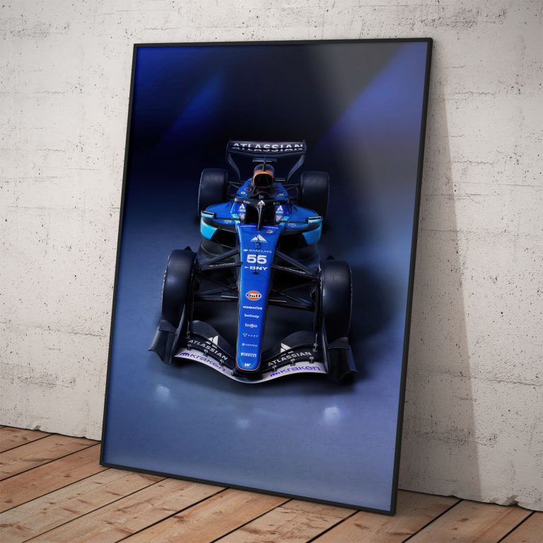 Plagát Williams Racing monopost FW48 s kvalitnou tlačou a žiarivými farbami.