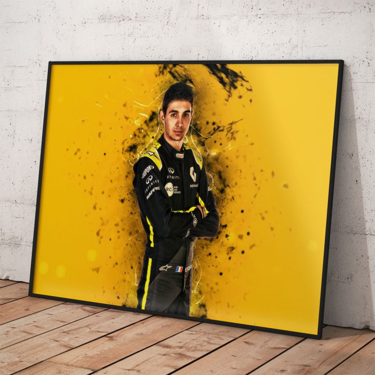 Darčekový poster Esteban Ocon Formula 1 sezóna 2020 tím Renault.