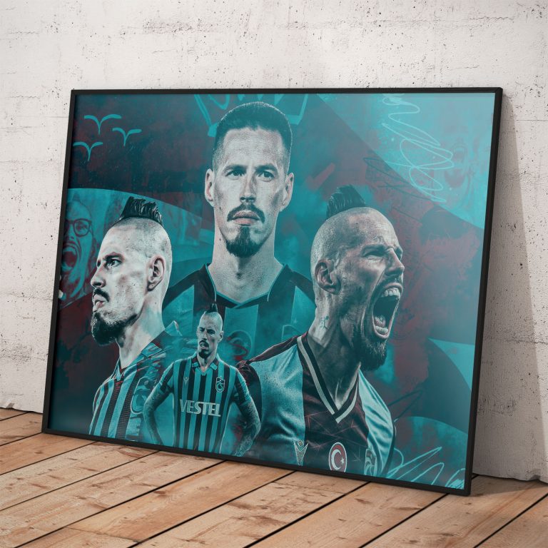 Plagát Marek Hamšík v drese Trabzonspor FC, kvalitný papier.