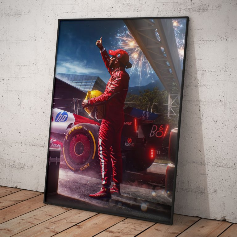 Lewis Hamilton F1 plagát na kvalitnom pololesklom papieri s možnosťou rámovania.