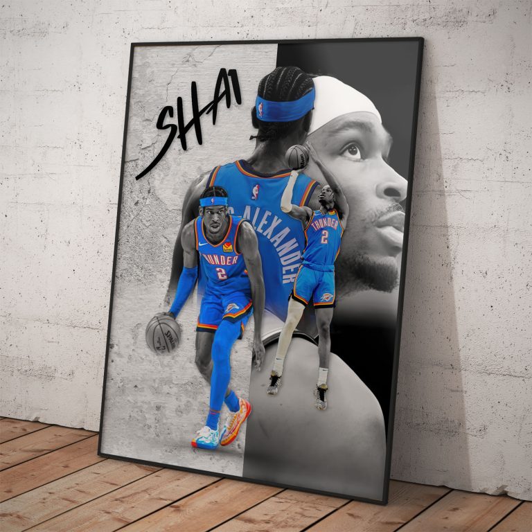 Poster Shai Gilgeous-Alexander na kvalitnom papieri s perlťovým efektom